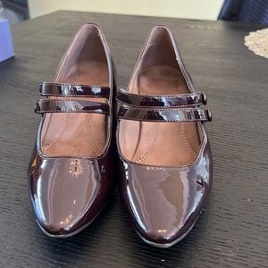 Aerosols burgundy patent pumps